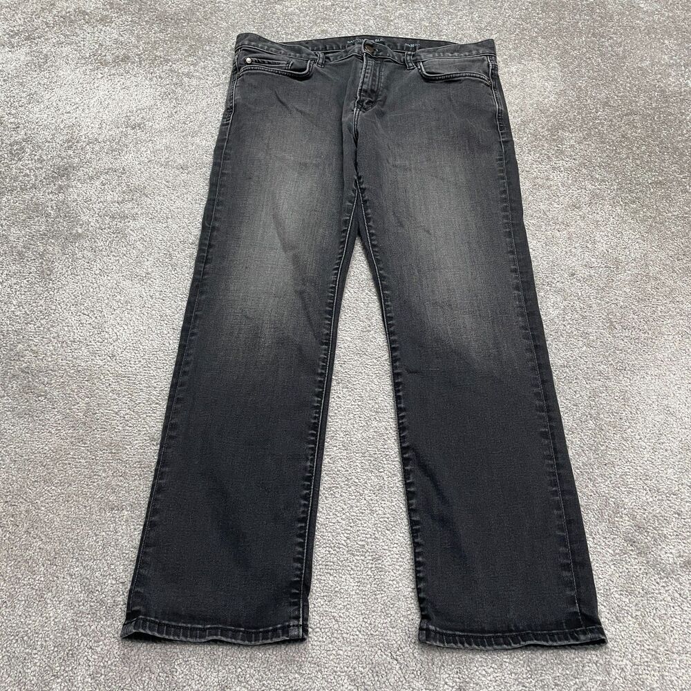 Banana Republic Traveler Slim Fit Denim Jeans Mens 35x30 Black Straight Casual